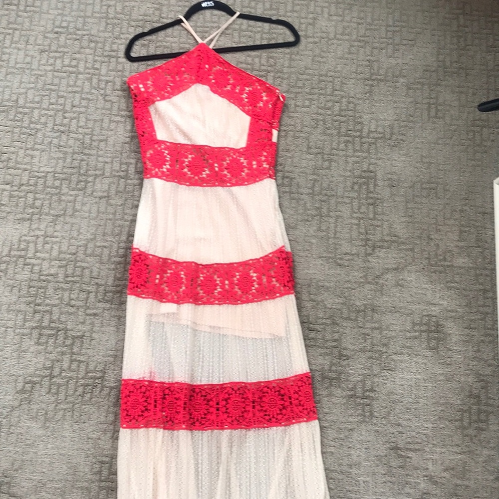 Unique red maxi dress